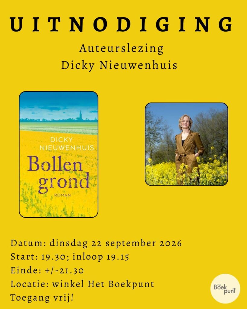 Auteurslezing Dicky Nieuwenhuis ‘Bollengrond’ in Putten